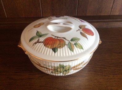 Royal Worcester Evesham pattern Small circular oven to Tableware lidded serving dish