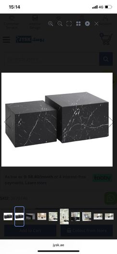 JYSK new coffee tables marble effect black