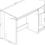 Simplistic Easy Assembly Computer Desk, Study Desk, Writing Desk, Espresso, 80 (W) x 73 (H) x 40 (D) cm Image 3