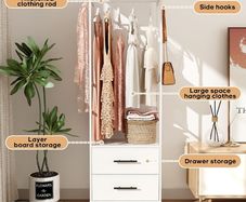 small wardrobe/hanging rail