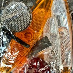 Bicycle reflector set , front , rear and wheels , NEW