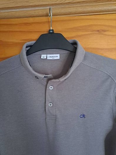 Calvin Klein Golf grey long sleeve men's polo shirt size M Postage included
