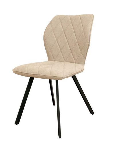 Cappuccino Stitch Dining Chair  Beige Chenille