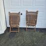 solid wood teak sunlounger / deck chair Image 3