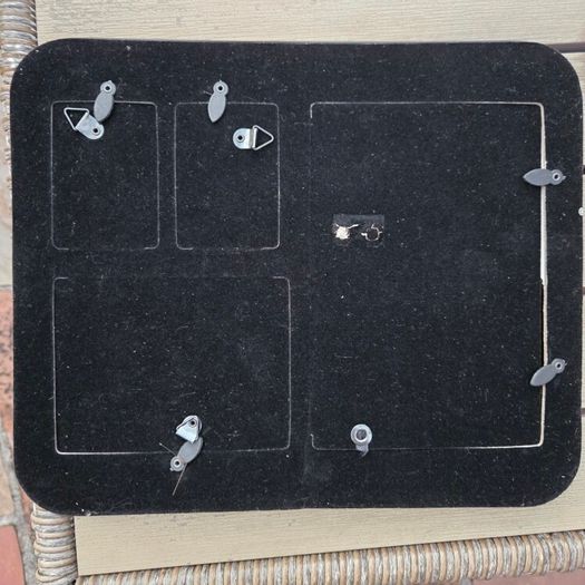 5 Retro curved black glass frames