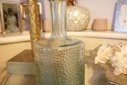decorative green glass bottle