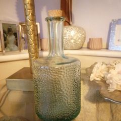 decorative green glass bottle