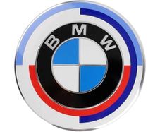 Bmw 50th Year Anniversary Bonnet Boot Trunk 82 Mm Badge Emblem