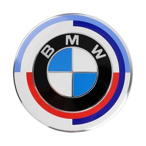 Bmw 50th Year Anniversary Bonnet Boot Trunk 82 Mm Badge Emblem