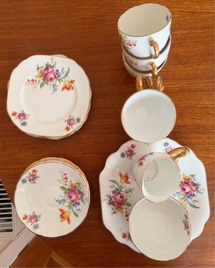 Antique/Vintage 1960's Hammersley 6 Piece Fine Bone China Afternoon Tea Set