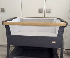 Brand New Bedside Crib Charcoal.