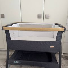 Brand New Bedside Crib Charcoal.