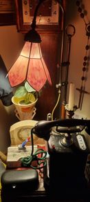 Large brass lamp