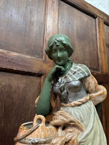 Austrian Art Noveau Amphora maiden c 1910