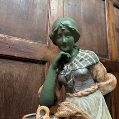Austrian Art Noveau Amphora maiden c 1910