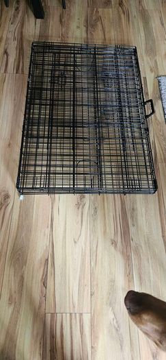 Large metal foldable black dog cage