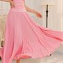 Pink maxi pleated dress XL Image 3