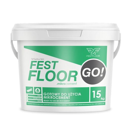 Microcement kit for walls FESTFLOOR GO! - 10 square meters, READY TO USE - EASY TO APPLY