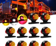 12-24V Double-sided  Truck Side Marker Light Red Amber