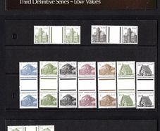 1982-90 Ireland Third (Sixth per Hibernian) Definitive Series Irish Architecture Low Values Gutter Paris Presentation Pack includes stamps Mint Never Hinged (MNH)