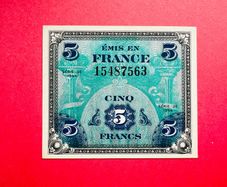 France. 5  Francs  1944. Pick. 115a  ( Uncirculated )