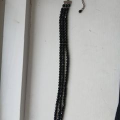 Black crystals chocker necklace