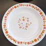 Vintage Arcopal France Orange Floral 27cm Dinner Plates Pair Image 4