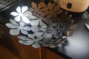 Silver Floral Large Decorative Bowl  / Ornament / Fruit Bowl