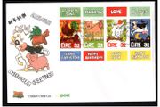 1997 Ireland Greetings Commemorative Stamps Booklet Pane (Hibernian HP91) An Post First Day Cover (FDC)