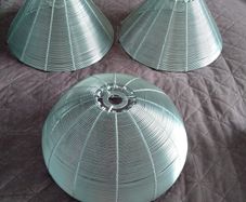 3 x Aluminum Lampshades As New