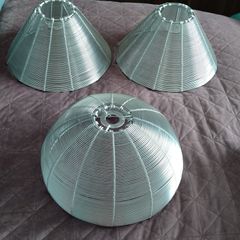 3 x Aluminum Lampshades As New