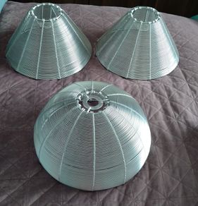 3 x Aluminum Lampshades As New