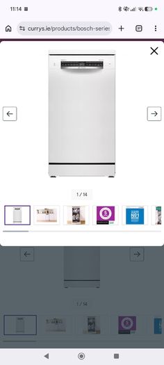 2 yr old BOSCH Series 4 Slimline WiFi-enabled Dishwasher - White - still under warranty