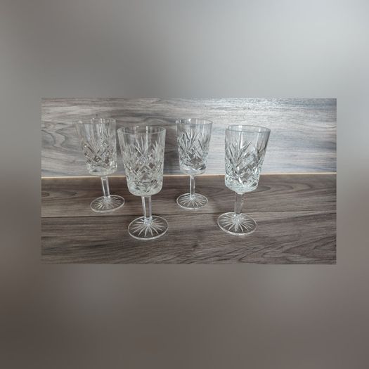 Set Of 4 Crystal Goblets 4 Glasses Wine Port Vintage
