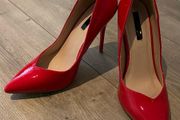 Lost Ink High Heels Bright Red Size 6