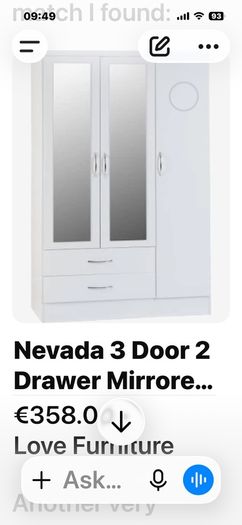 Three door wardrobe