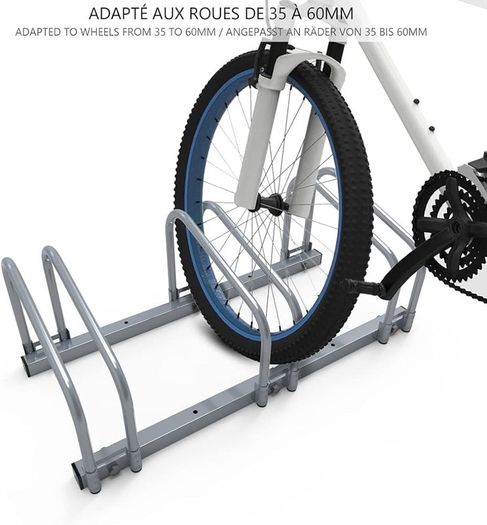 3 Bike Stand Floor or Wall mounted bike rack for garage Bicycle Parking rack Cycle Storage Locking Stand