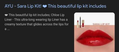 Ayu Sara Lip Kit