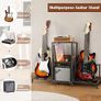 Guitar Stand 4-Tier for for Multiple Guitars Floor Adjustable Rack for Acoustic, Electric Guitar & Bass with Shelf Image 3