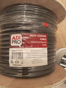 Coaxial shotgun cable black RG 59 /100m