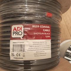 Coaxial shotgun cable black RG 59 /100m
