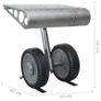 Side Table with Wheels Design Silver and Black 53x40x60 cm Iron Image 8