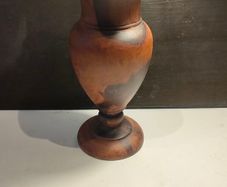 Vintage 10" Burr Walnut Vase