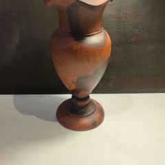 Vintage 10" Burr Walnut Vase