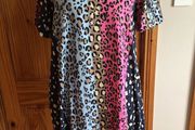 Ladies Annime blue and pink print A Line Dress size M includes postage