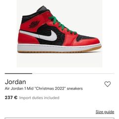 Nike Air Jordan 1  Mid:    SIZE US 10.5 / UK 9.5