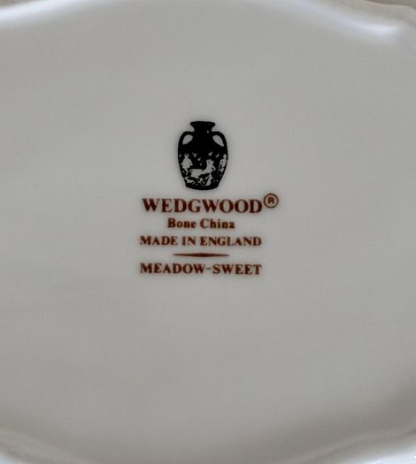 Vintage Bone China Floral Meadow Sweet pattern Trinket Dish by Wedgwood