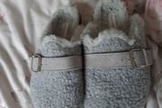 grey teddy fleece shoes from green treat