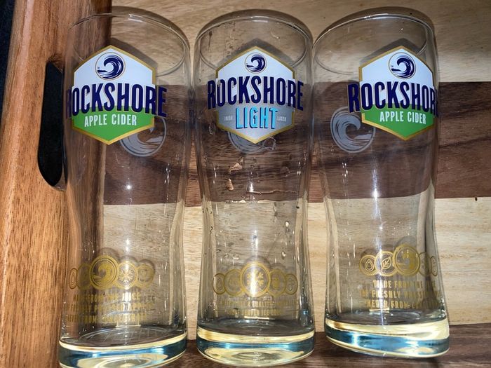Rockshore Apple cider pint beer glasses