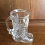 Glass boot beer glass Wild Jacks Florida Bar Mancave Image 2